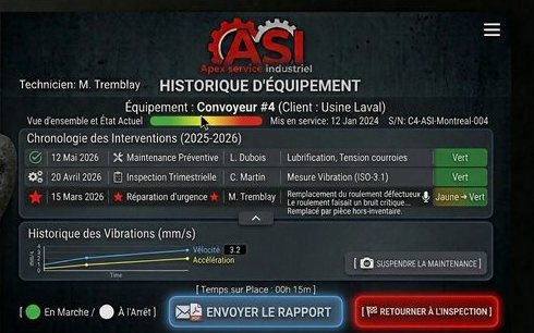 Historique d'équipement